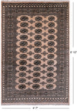 Ivory Bokhara Hand-Knotted Wool Rug - 4' 7" X 6' 10"