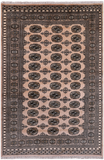 Ivory Bokhara Hand-Knotted Wool Rug - 4' 7" X 6' 10"