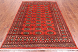 Rust Bokhara Hand Knotted Wool Rug - 5' 6" X 7' 10"