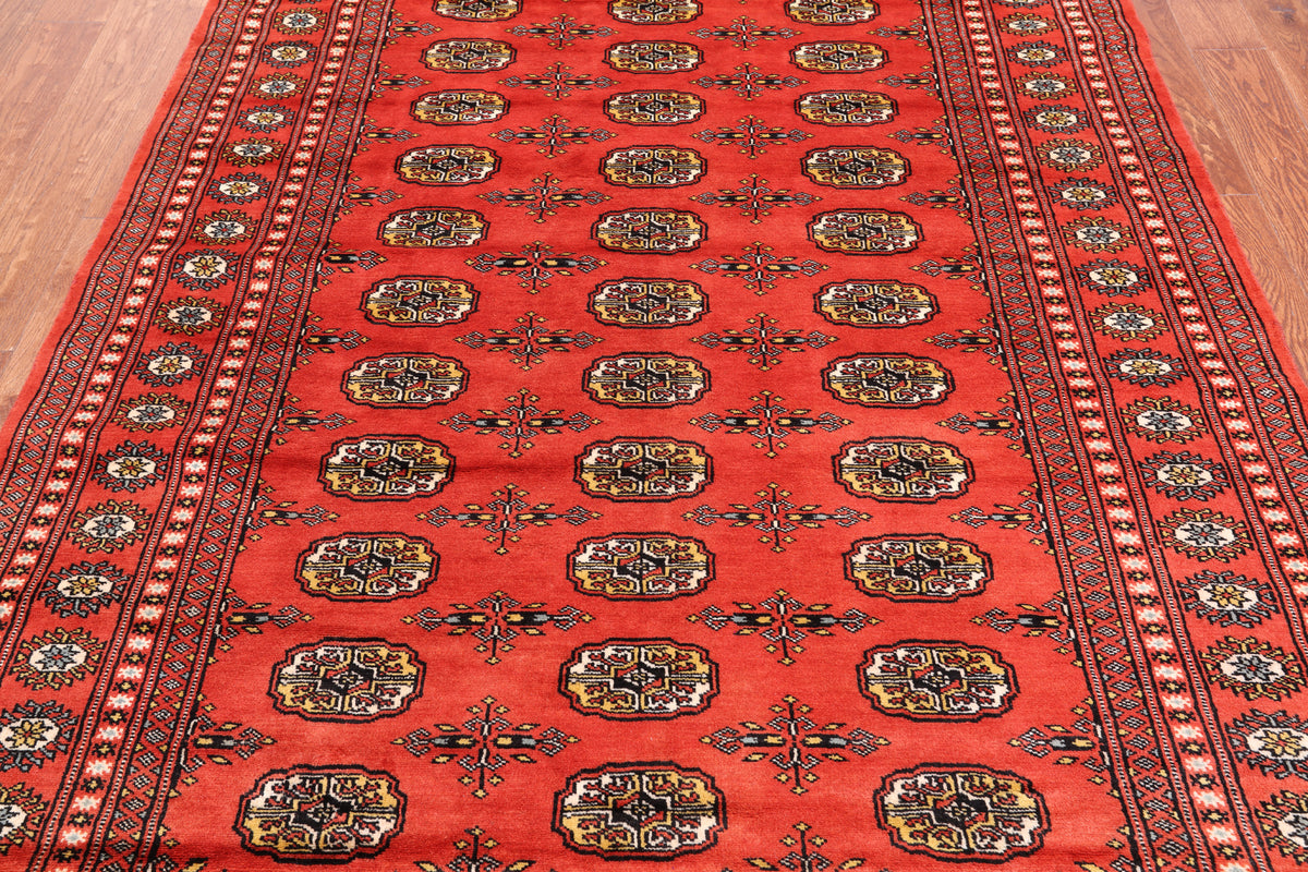 Rust Bokhara Hand Knotted Wool Rug - 5' 6" X 7' 10"
