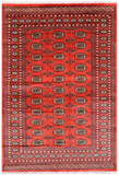 Rust Bokhara Hand Knotted Wool Rug - 5' 6" X 7' 10"