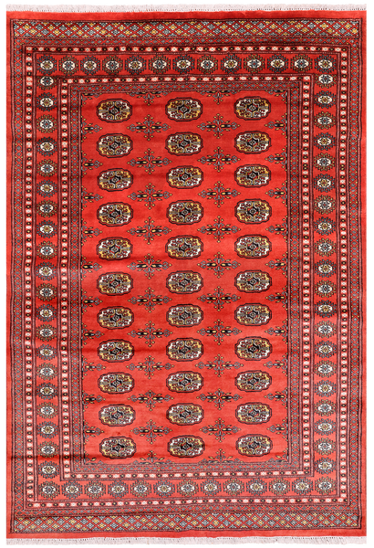 Rust Bokhara Hand Knotted Wool Rug - 5' 6" X 7' 10"
