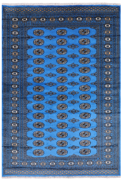 Blue Bokhara Handmade Wool Rug - 5' 5" X 7' 10"