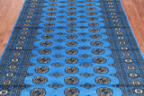 Blue Bokhara Handmade Wool Rug - 5' 5" X 7' 10"