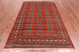 Rust Bokhara Hand-Knotted Wool Rug - 4' 11" X 7' 10"