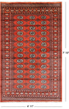 Rust Bokhara Hand-Knotted Wool Rug - 4' 11" X 7' 10"