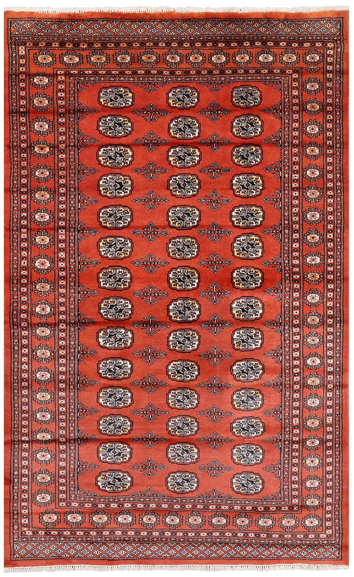 Rust Bokhara Hand-Knotted Wool Rug - 4' 11" X 7' 10"