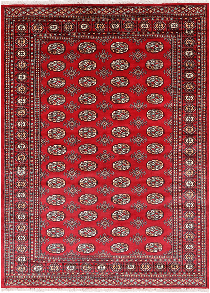 Red Bokhara Hand Knotted Wool Rug - 5' 7" X 7' 10"