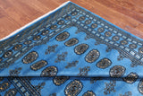 Blue Bokhara Handmade Wool Rug - 5' 7" X 7' 9"