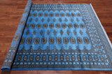 Blue Bokhara Handmade Wool Rug - 5' 7" X 7' 9"