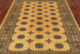 Gold Bokhara Hand Knotted Wool Rug - 5' 8" X 8' 0"