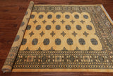 Gold Bokhara Hand Knotted Wool Rug - 5' 8" X 8' 0"