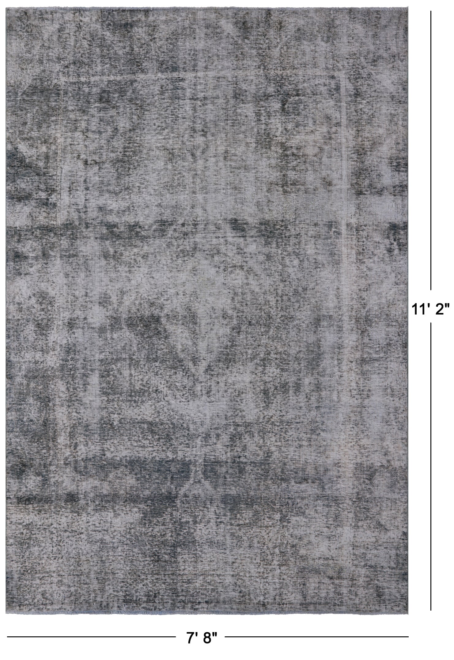 Persian Overdyed Hand Knotted Wool Area Rug - 7' 8" X 11' 2" - Golden Nile