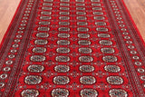 Red Bokhara Handmade Wool Rug - 5' 7" X 7' 11"