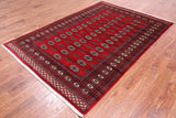Red Bokhara Hand-Knotted Wool Rug - 5' 5" X 8' 0"
