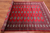 Red Bokhara Hand-Knotted Wool Rug - 5' 5" X 8' 0"