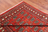 Rust Bokhara Hand-Knotted Wool Rug - 5' 7" X 7' 4"