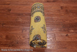 Gold Bokhara Handmade Wool Rug - 5' 5" X 7' 9"