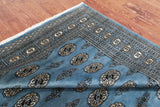 Blue Bokhara Handmade Wool Rug - 5' 7" X 7' 11"