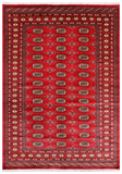 Red Bokhara Handmade Wool Rug - 5' 8" X 8' 0"