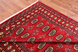 Red Bokhara Handmade Wool Rug - 5' 8" X 8' 0"