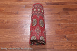 Red Bokhara Handmade Wool Rug - 5' 8" X 8' 0"