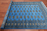 Blue Bokhara Hand Knotted Wool Rug - 5' 6" X 7' 11"