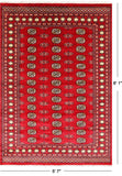 Red Bokhara Hand-Knotted Wool Rug - 5' 7" X 8' 1"