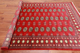 Red Bokhara Hand-Knotted Wool Rug - 5' 7" X 8' 1"