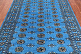 Blue Bokhara Hand-Knotted Wool Rug - 5' 7" X 7' 10"