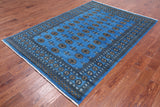 Blue Bokhara Hand-Knotted Wool Rug - 5' 7" X 7' 10"