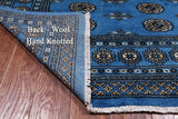 Blue Bokhara Hand-Knotted Wool Rug - 5' 7" X 7' 10"