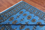 Blue Bokhara Hand-Knotted Wool Rug - 5' 7" X 7' 10"