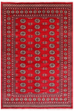 Red Bokhara Hand Knotted Wool Rug - 5' 7" X 8' 2"