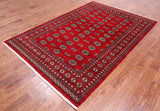 Red Bokhara Hand Knotted Wool Rug - 5' 7" X 8' 2"
