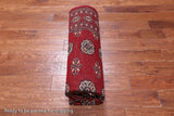 Red Bokhara Hand Knotted Wool Rug - 5' 7" X 8' 2"