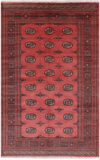 Pink Bokhara Hand-Knotted Wool Rug - 5' 0" X 8' 0"