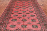 Pink Bokhara Hand-Knotted Wool Rug - 5' 0" X 8' 0"