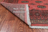 Pink Bokhara Hand-Knotted Wool Rug - 5' 0" X 8' 0"