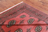 Pink Bokhara Hand-Knotted Wool Rug - 5' 0" X 8' 0"