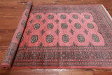 Pink Bokhara Hand-Knotted Wool Rug - 5' 0" X 8' 0"