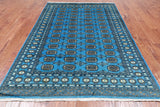Blue Bokhara Handmade Wool Rug - 5' 6" X 8' 2"