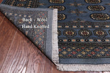Blue Bokhara Hand-Knotted Wool Rug - 5' 7" X 7' 10"