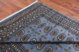 Blue Bokhara Hand-Knotted Wool Rug - 5' 7" X 7' 10"