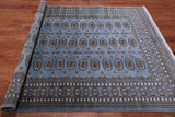 Blue Bokhara Hand-Knotted Wool Rug - 5' 7" X 7' 10"