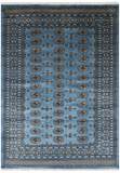 Blue Bokhara Handmade Wool Rug - 5' 8" X 7' 9"