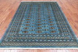 Blue Bokhara Handmade Wool Rug - 5' 8" X 7' 9"
