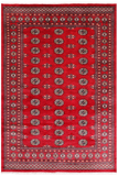 Red Bokhara Hand-Knotted Wool Rug - 5' 8" X 8' 2"