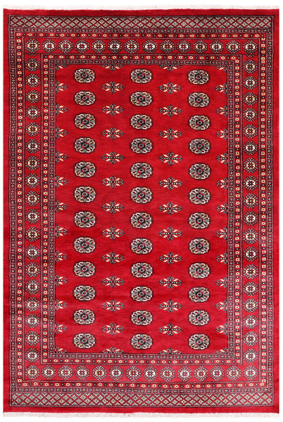 Red Bokhara Hand-Knotted Wool Rug - 5' 8" X 8' 2"