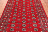 Red Bokhara Hand-Knotted Wool Rug - 5' 8" X 8' 2"